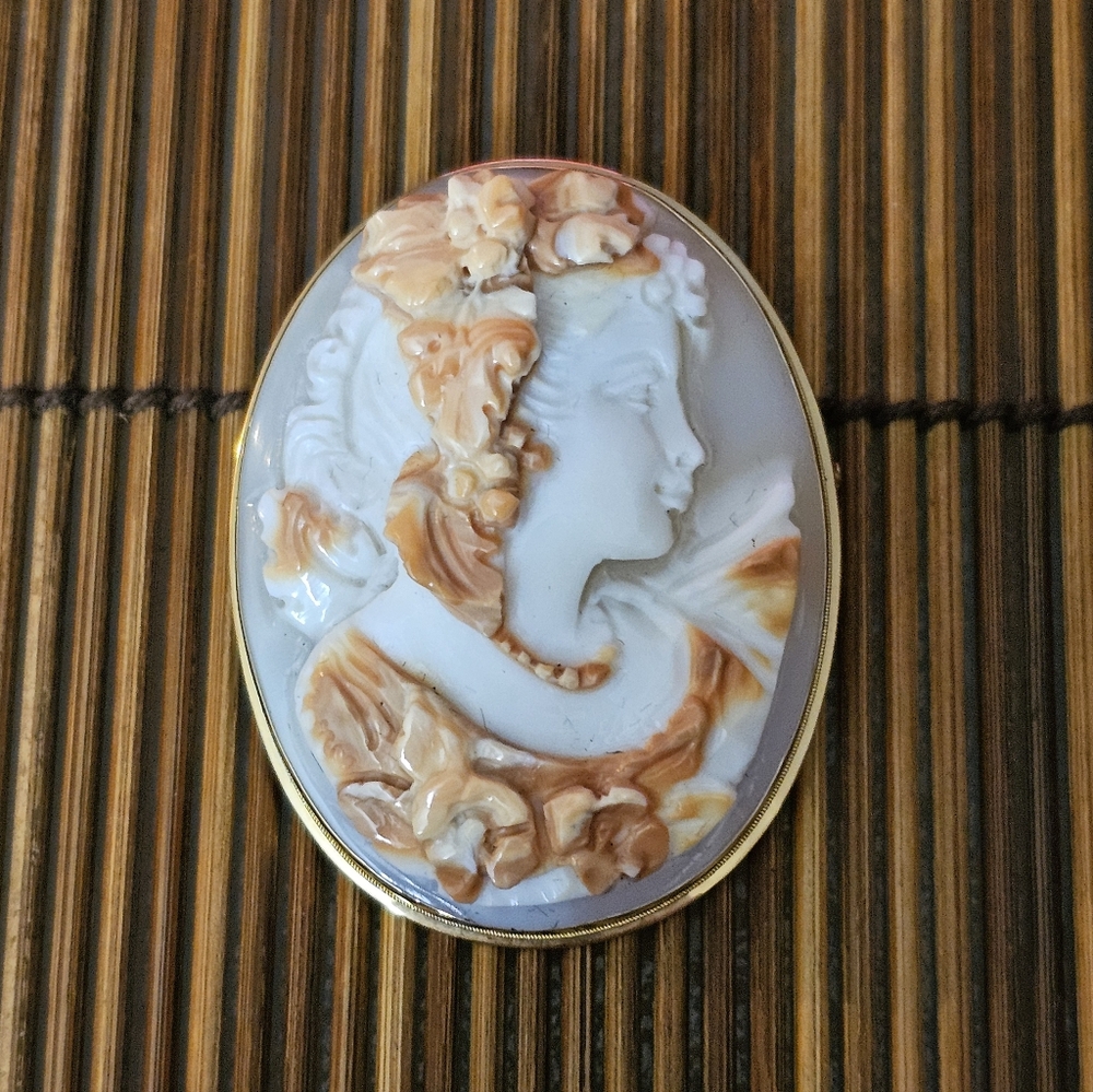 14k Cameo Yellow Gold Pendant/brooch (Vintage)